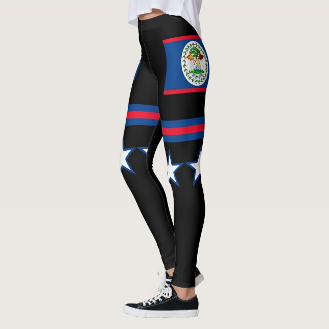 Leggings Drapeau de Belize (Gauche)