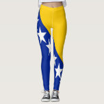 Leggings Drapeau de Bosnie-Herzégovine patriotique<br><div class="desc">Le drapeau national de la Bosnie-Herzégovine.</div>
