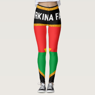 Leggings Drapeau de Burkina Faso