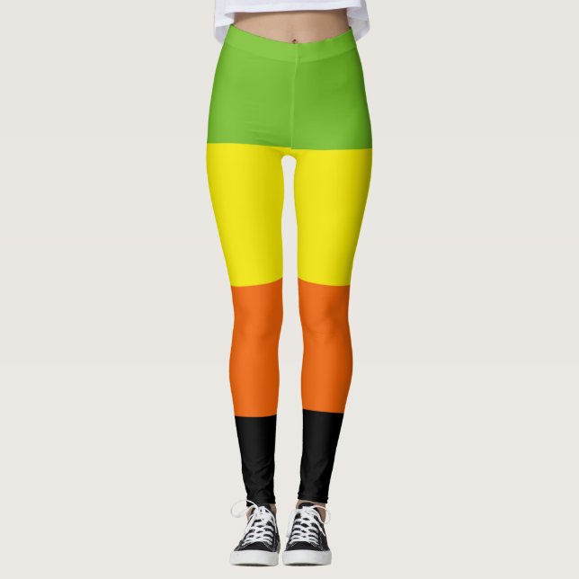 Leggings Drapeau de fierté aromantique (Devant)