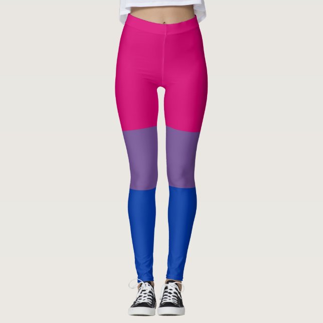 Leggings Drapeau de fierté bisexuel (Devant)