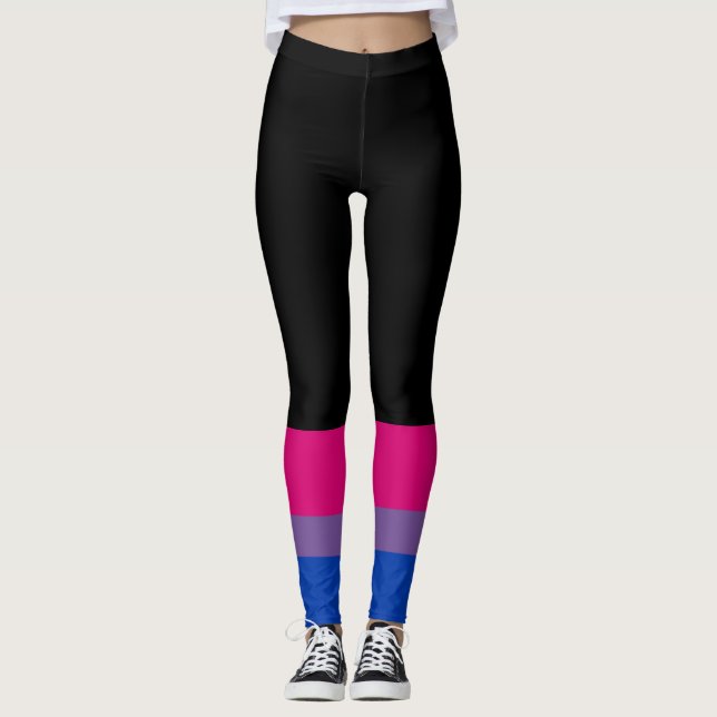 Leggings Drapeau de fierté bisexuel (Devant)