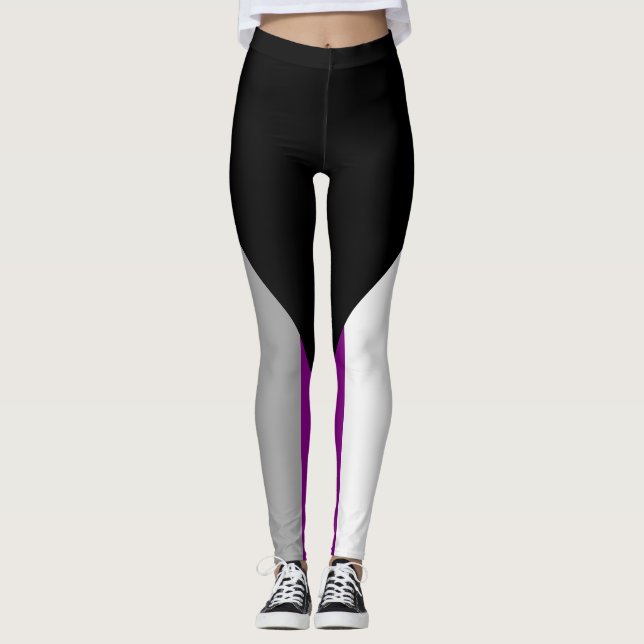 Leggings Drapeau de fierté demisexuel (Devant)