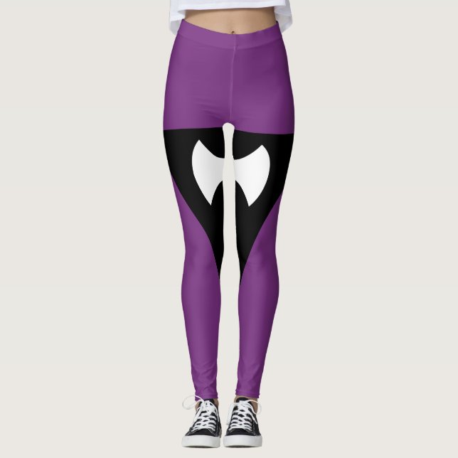 Leggings Drapeau de fierté du Labrys lesbien (Devant)