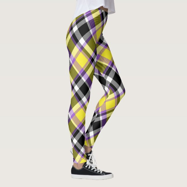Leggings Drapeau de fierté éclectique boho non binaire à ca (Droite)