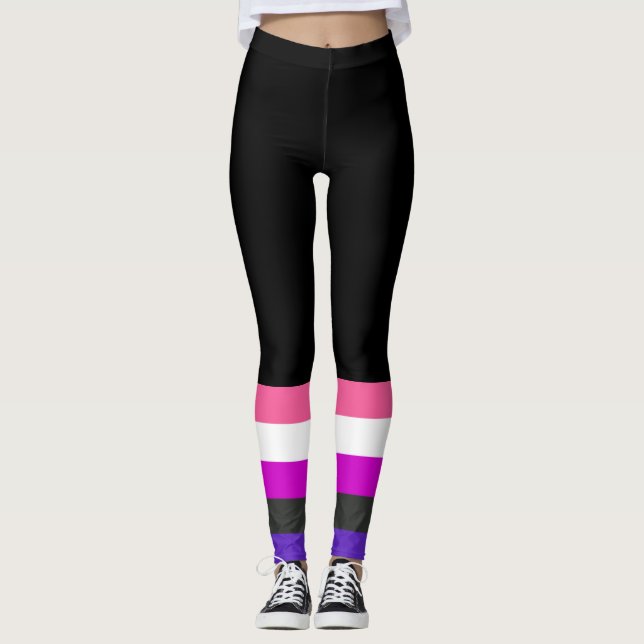 Leggings Drapeau de fierté genderfluid (Devant)