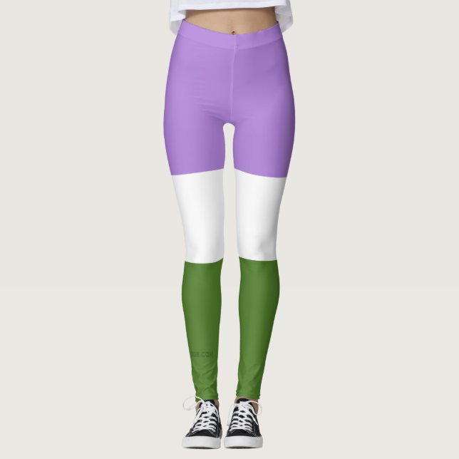 Leggings Drapeau de fierté genderqueer de SlipperyJoe lavan (Devant)