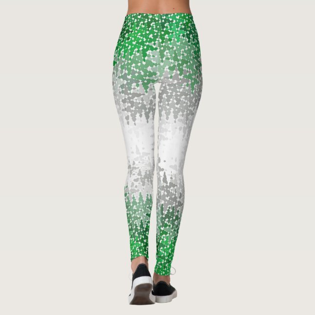 Leggings Drapeau de fierté grisromantique abstrait ondulé t (Dos)