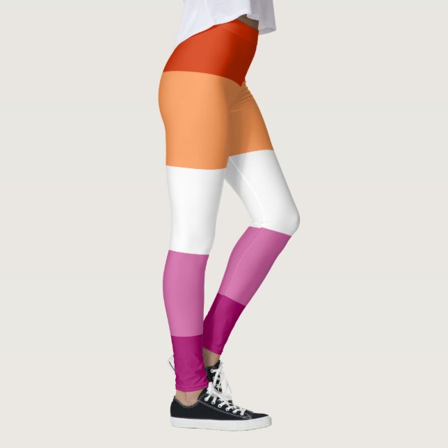 Leggings Drapeau de fierté lesbienne LGBTQ (Droite)