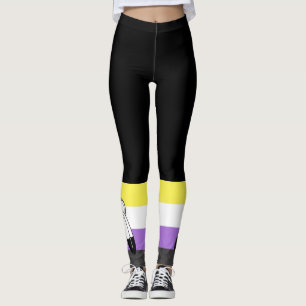 Leggings Drapeau de fierté non binaire à double esprit