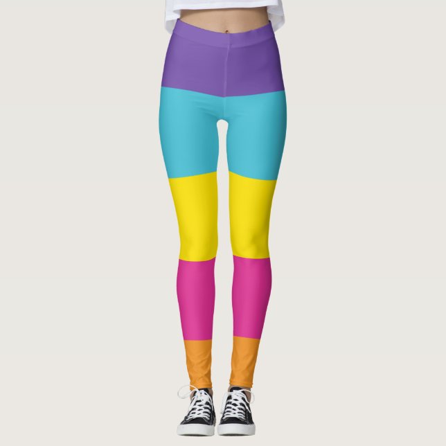 Leggings Drapeau de fierté non binaire de genre (Devant)