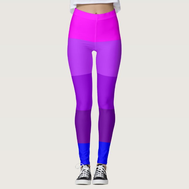 Leggings Drapeau de fierté transgenre alternatif (Devant)