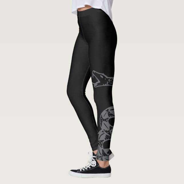 Leggings Drapeau de Gadsden Ne Marchez pas sur Moi Gris (Gauche)