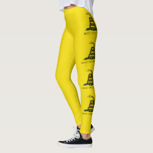 Leggings Drapeau de Gadsden (Ne pas me rouler dessus) (Drap