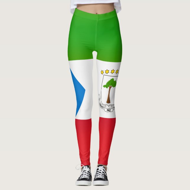Leggings Drapeau de Guinée équatoriale Cool (Devant)