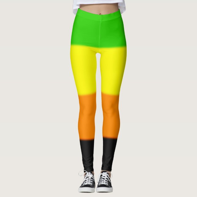 Leggings Drapeau de la Fierté Aromantique (Devant)