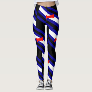 Leggings Drapeau de la fierté de jeu de chiots de SlipperyJ