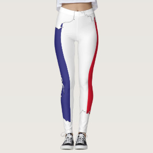 Leggings Drapeau de la France sur un design de souvenir de 