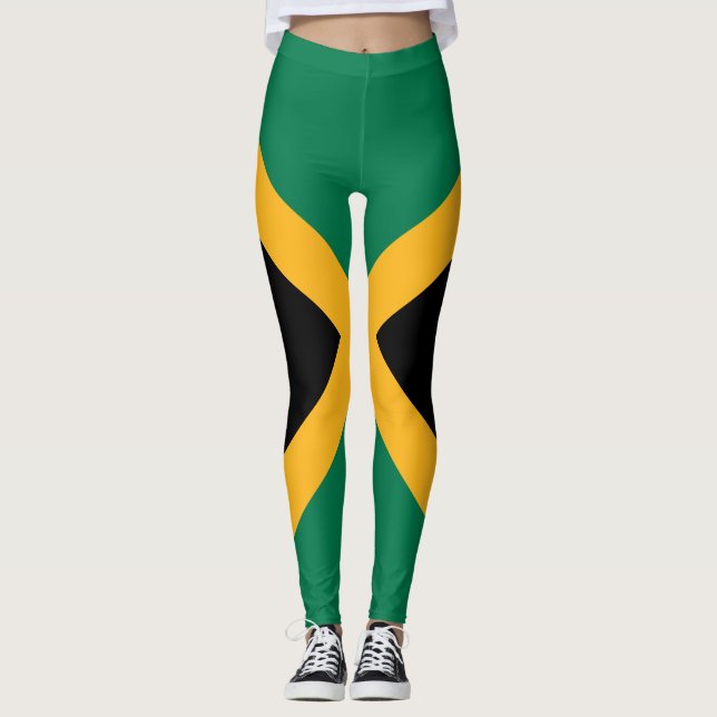 Leggings Drapeau de la Jamaïque (Devant)