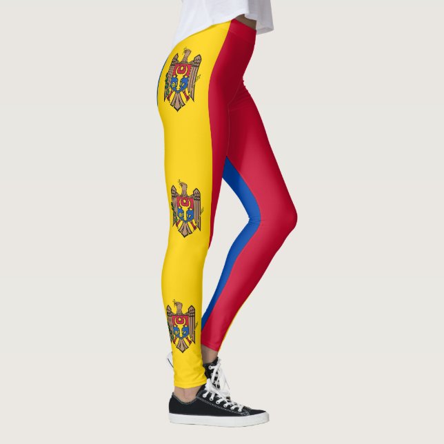 Leggings Drapeau de la Moldavie (Droite)