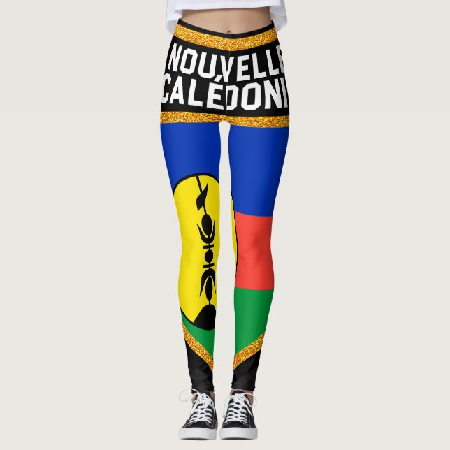 Leggings Drapeau de la Nouvelle-Calédonie (Devant)