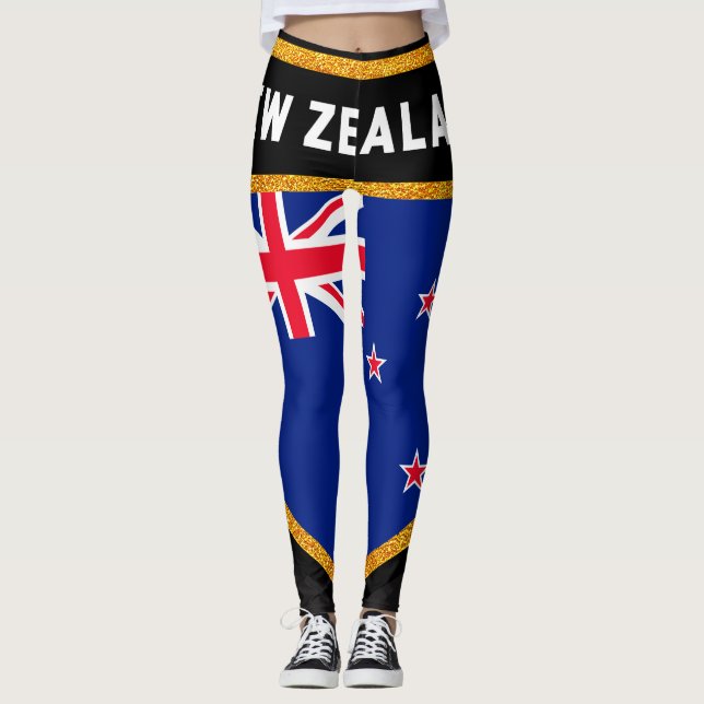 Leggings Drapeau de la Nouvelle Zélande (Devant)