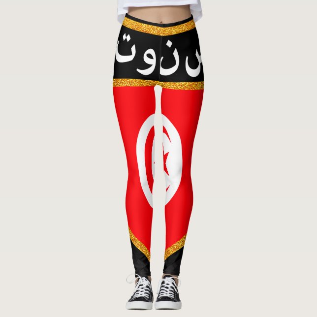 Leggings Drapeau de la Tunisie (Devant)