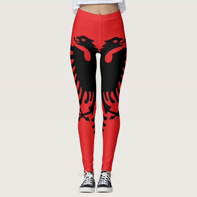 Leggings Drapeau de l'Albanie (Devant)
