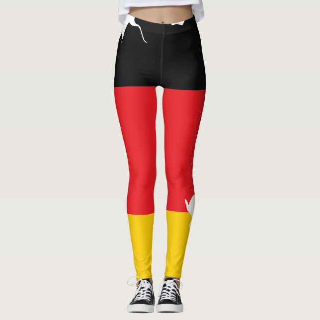 Leggings Drapeau de l'Allemagne dans un design de souvenir  (Devant)