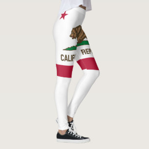 Leggings Drapeau de l'État de la République de Californie