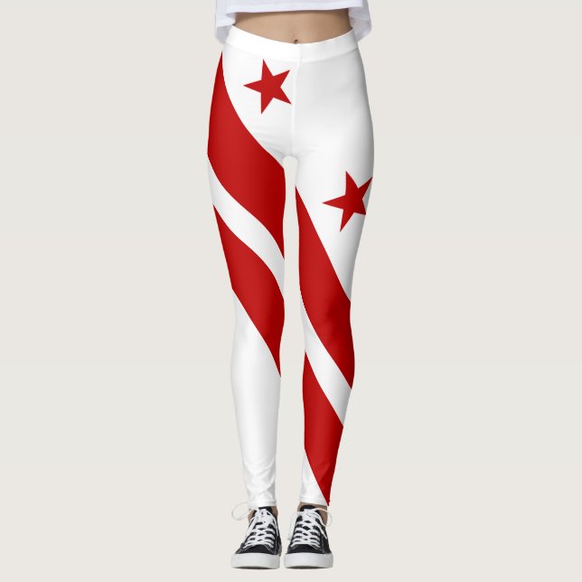 Leggings Drapeau de l'État de Washington DC (Devant)
