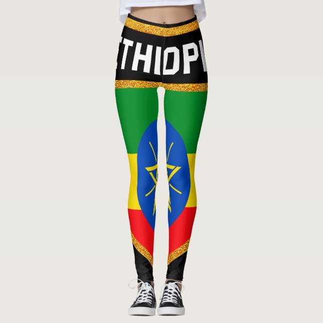 Leggings Drapeau de l'Ethiopie (Devant)