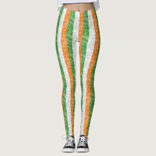 Leggings Drapeau de l'Irlande avec motif shamrock