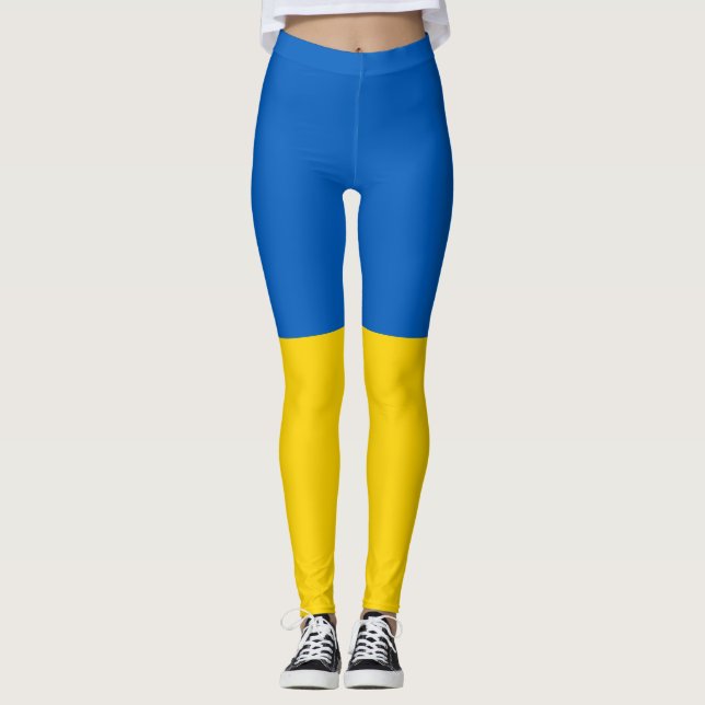 Leggings Drapeau de l'Ukraine (Devant)