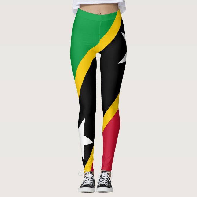 Leggings Drapeau de Saint-Christophe-et-Niévès (Devant)