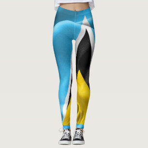 Leggings Drapeau de Sainte-Lucie