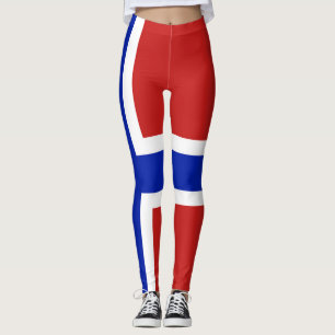 Leggings Drapeau de Scandinave de la Norvège