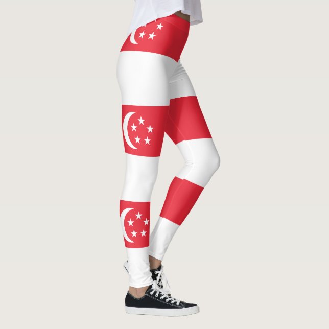 Leggings Drapeau de Singapour (Droite)