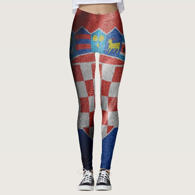 Leggings Drapeau de soie croate (Devant)