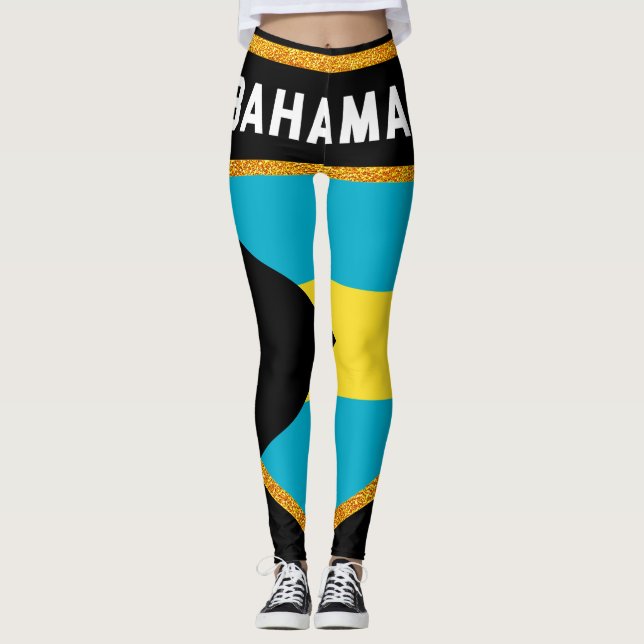 Leggings Drapeau des Bahamas (Devant)