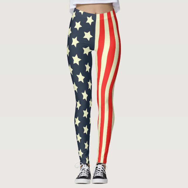 Leggings Drapeau des États-Unis d'Amérique (Devant)