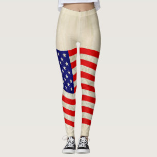 Leggings Drapeau des États-Unis d'Amérique - grungy