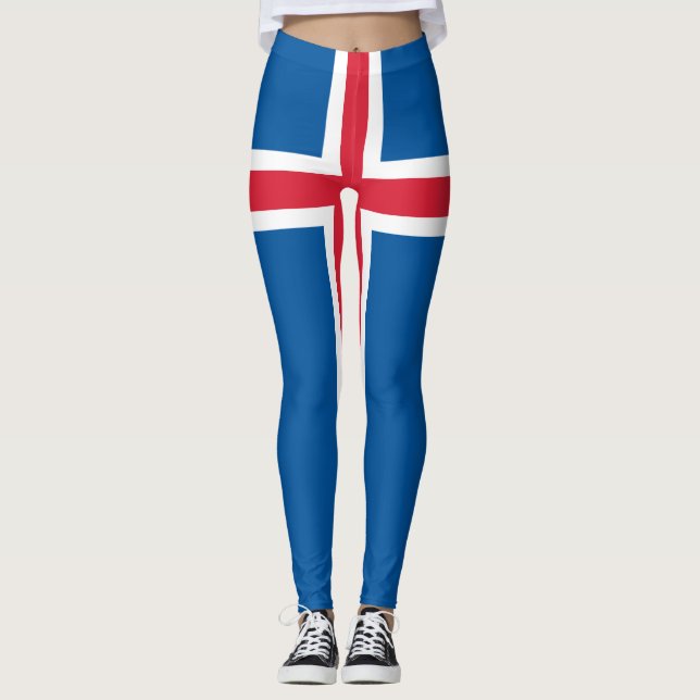 Leggings Drapeau d'Islande (Devant)