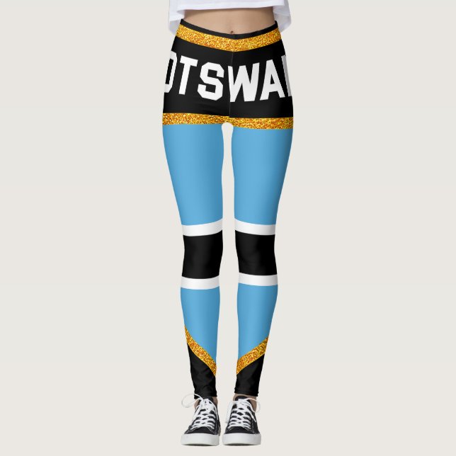 Leggings Drapeau du Botswana (Devant)