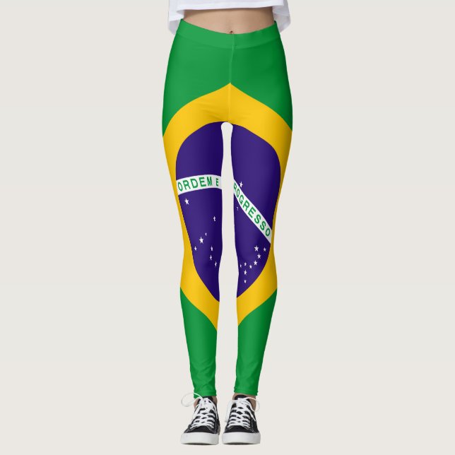 Leggings Drapeau du Brésil (Devant)