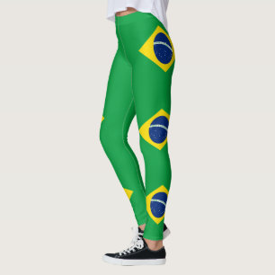 Leggings Drapeau du Brésil patriotique