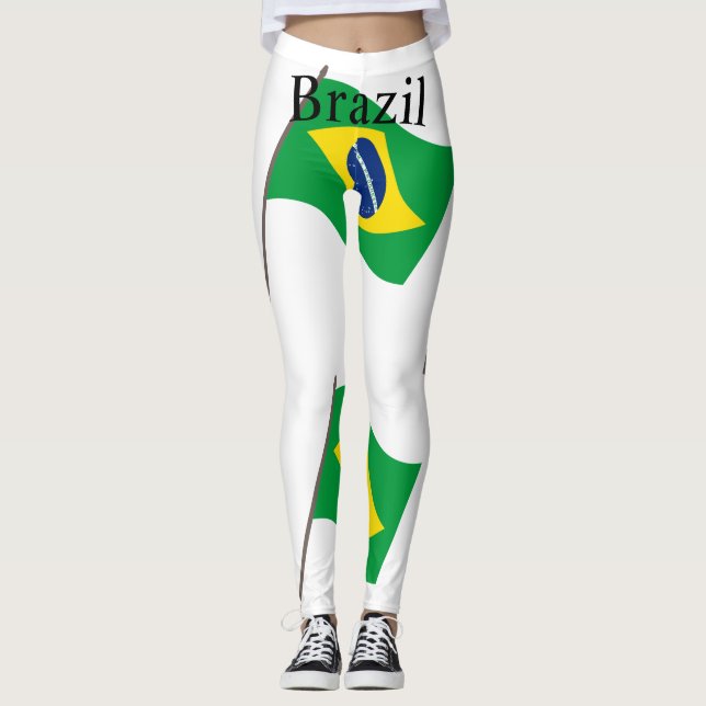 Leggings Drapeau du Brésil Thunder_Cove (Devant)