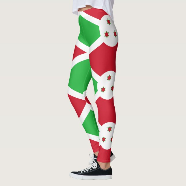 Leggings Drapeau du Burundi patriotique (Gauche)