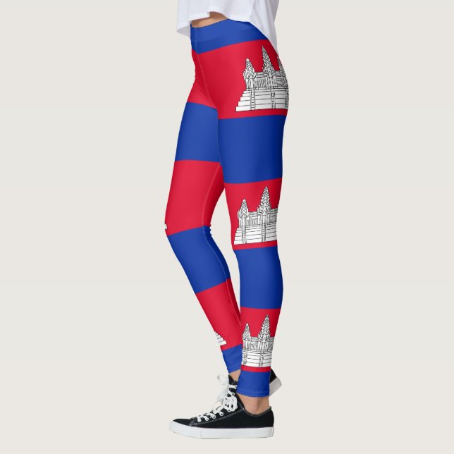 Leggings Drapeau du Cambodge patriotique (Gauche)