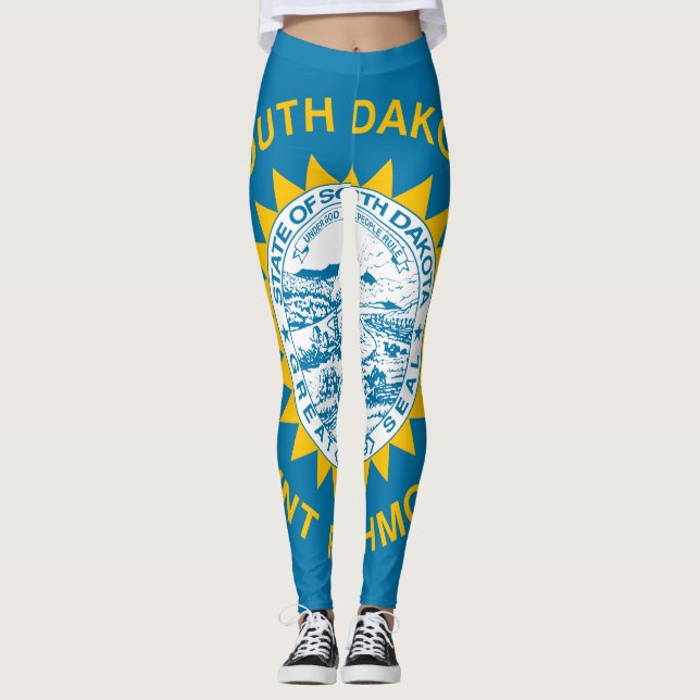 Leggings Drapeau du Dakota du Sud (Devant)